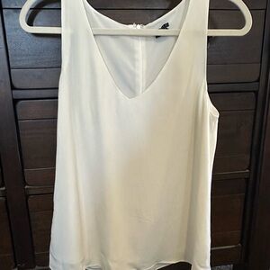 Theory 100% Silk Cream Sleeveless Top